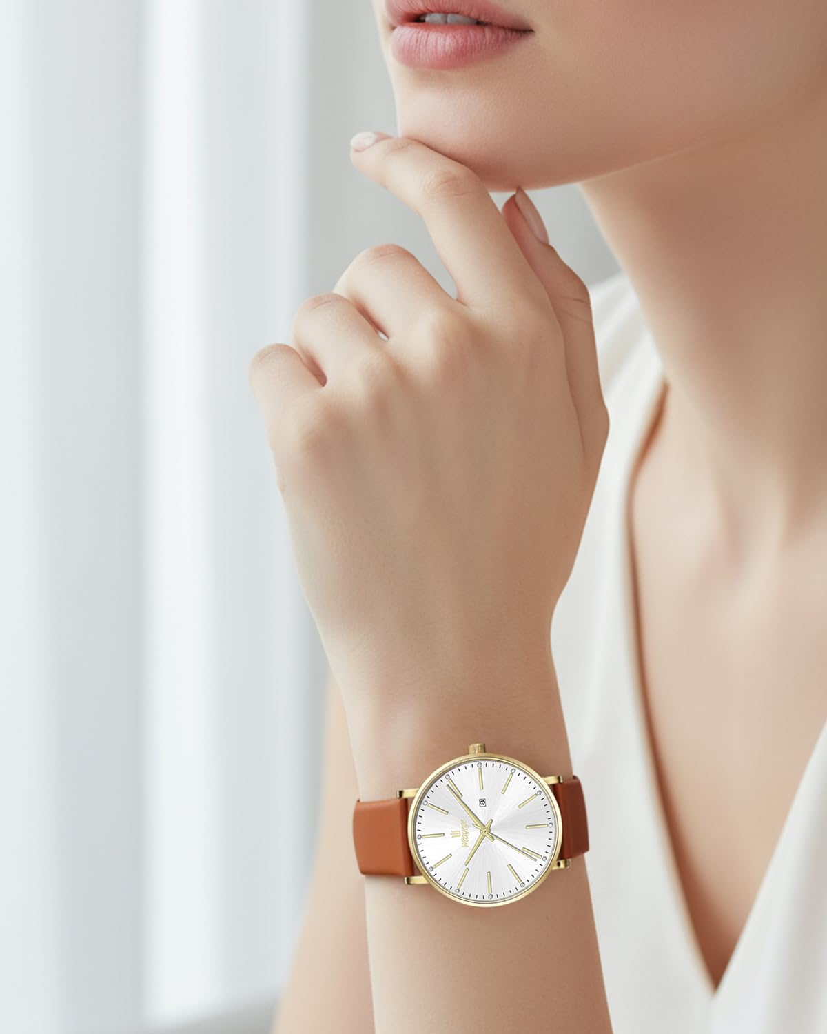 Reloj de cuarzo japonés resistente al agua para mujer