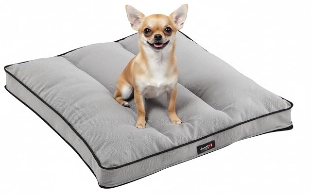 Cama Perro Pequeño - Colchoneta Jacquard Elegante Tacto Nube - Suave Cálida y Sofisticada