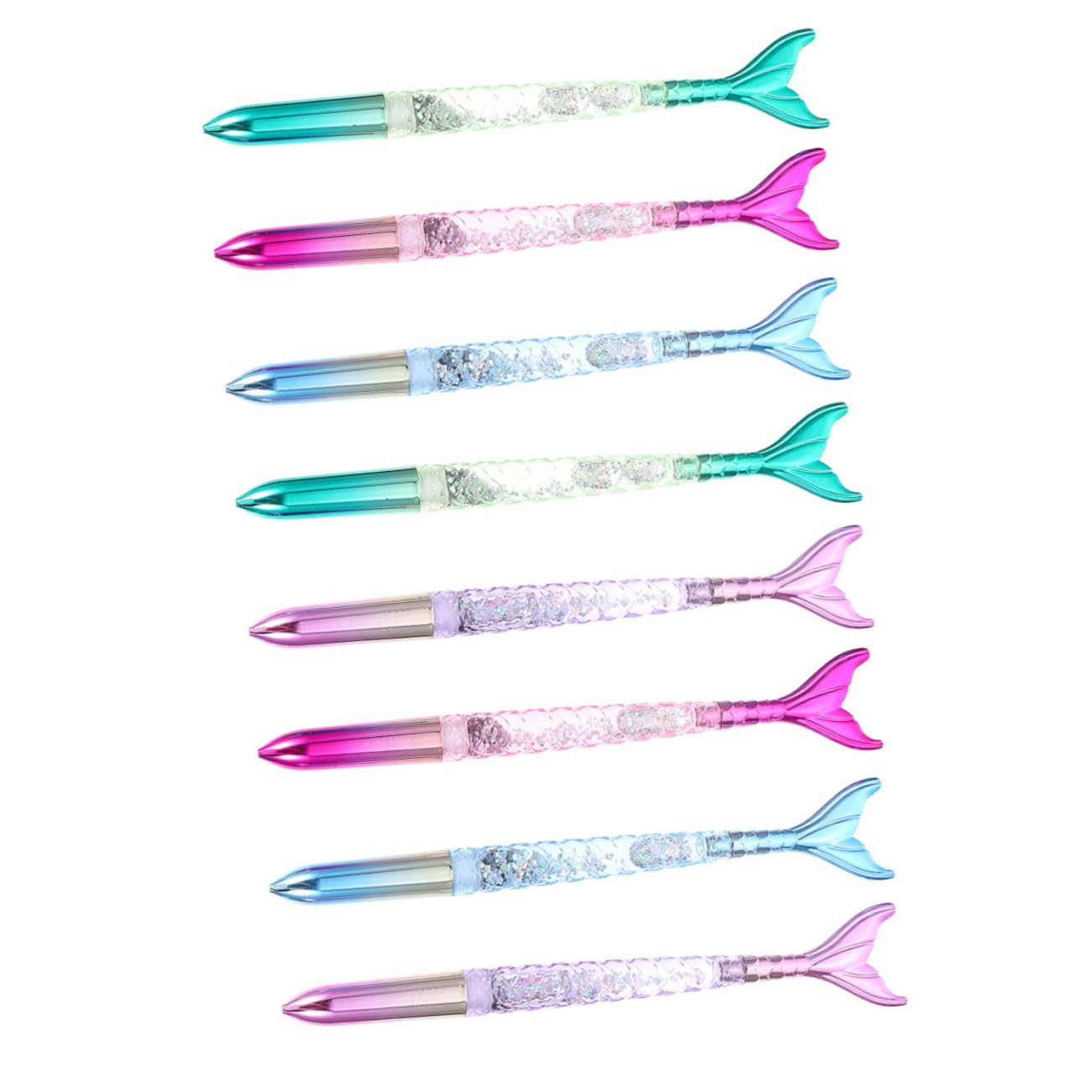 Lurrose 32 Pièces Stylo Gel Stylo à Bille Sirène Signe Portable Enfant D'écriture Portable De Signe De Ménage Jolis s à Bille s Uniques Colorful Abdos