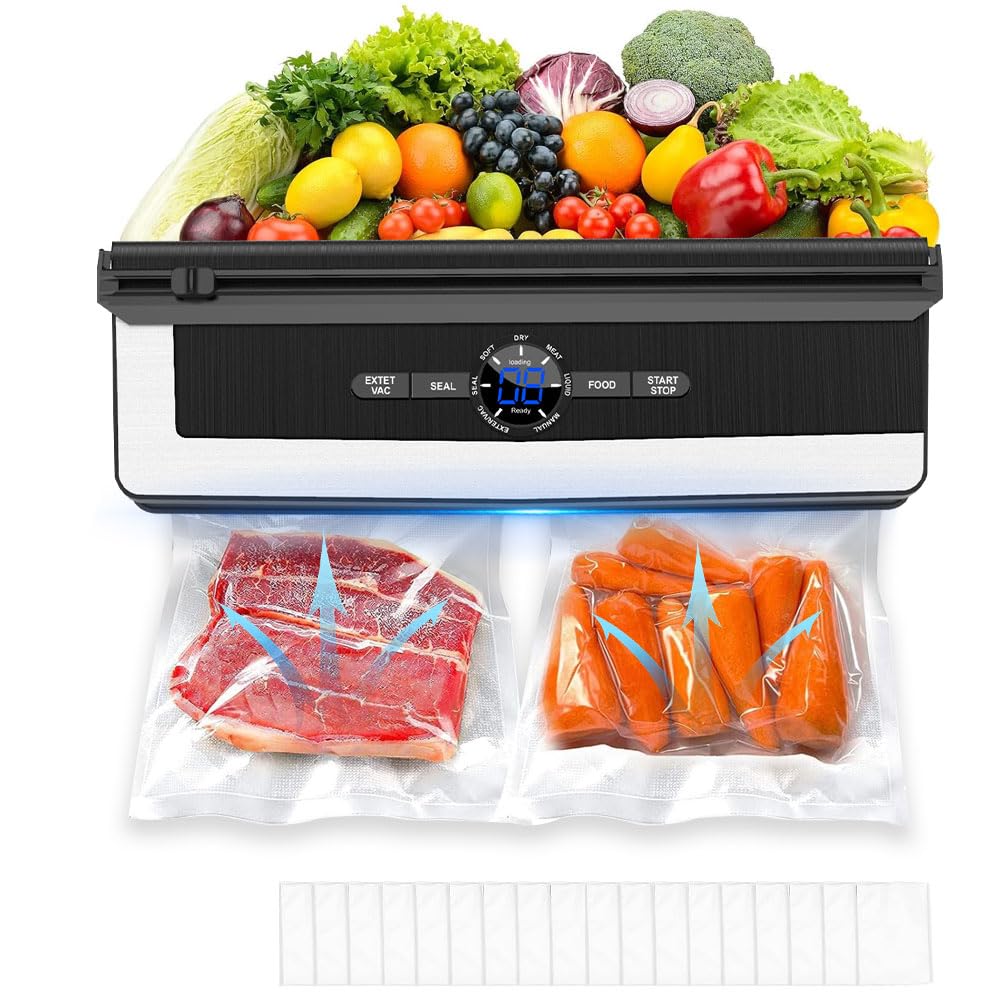 KEPEAKVacuum Sealer for Food, Professional Vacuum Sealer for Dry and Moist Food, 7 Vacuum Modes, Extend the Freshness of Food
