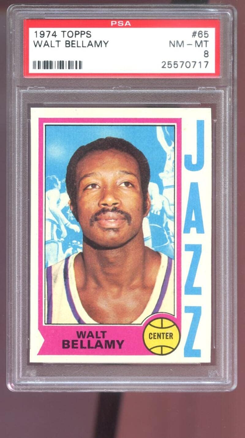 1974 Topps #65 Walt Bellamy PSA 8 Graded Basketball Card NBA 1974-75 Utah Jazz