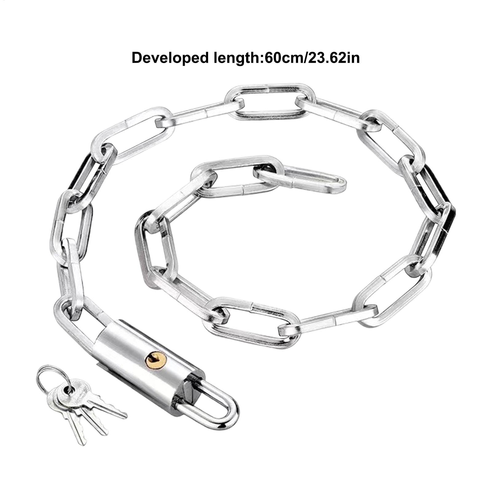 Bike Chain Lock - Anti-Theft Chain Lock | Security Chain Lock | Anti-Theft Steel Bike Lock Chain Lock with Keys | Extra Long Security Chain Thick Heavy Duty Bike Accessories for Gate