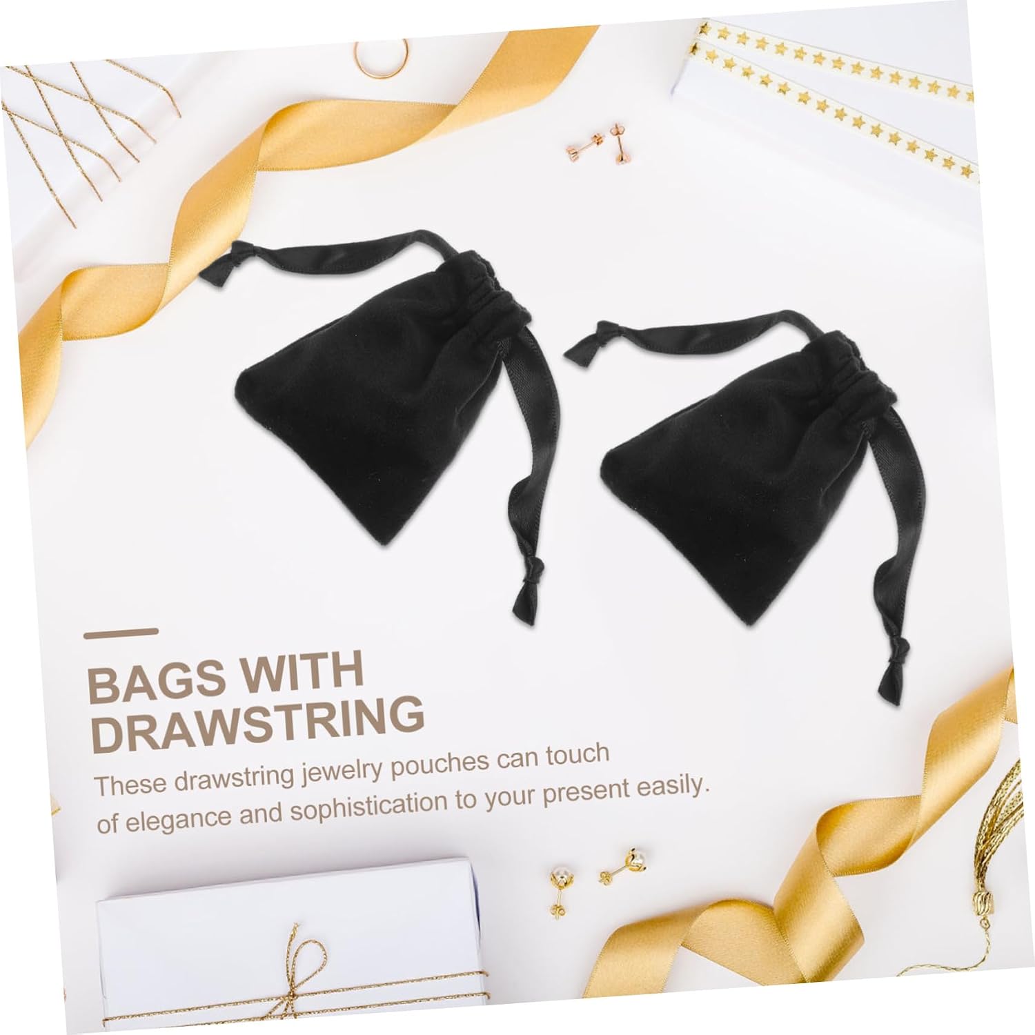 Unomor 10pcs Velvet Drawstring Bag for Jewelry Small Pouches for Trinkets Secure Closure for Home Outdoor Storage Multi-purpose Soft Velvet Packaging for and Accessories image 5