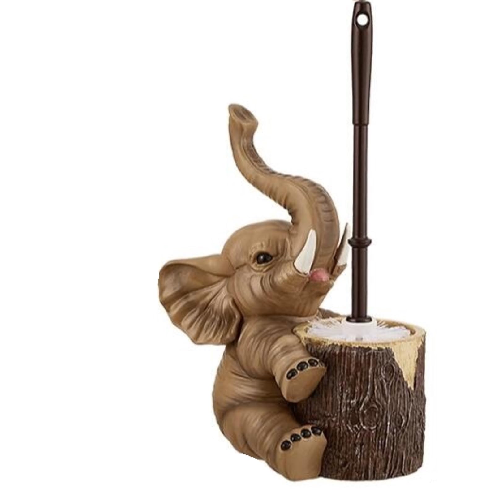 Brosse de toilette résine chat mignon pour une salle de bain zen et ordonnée