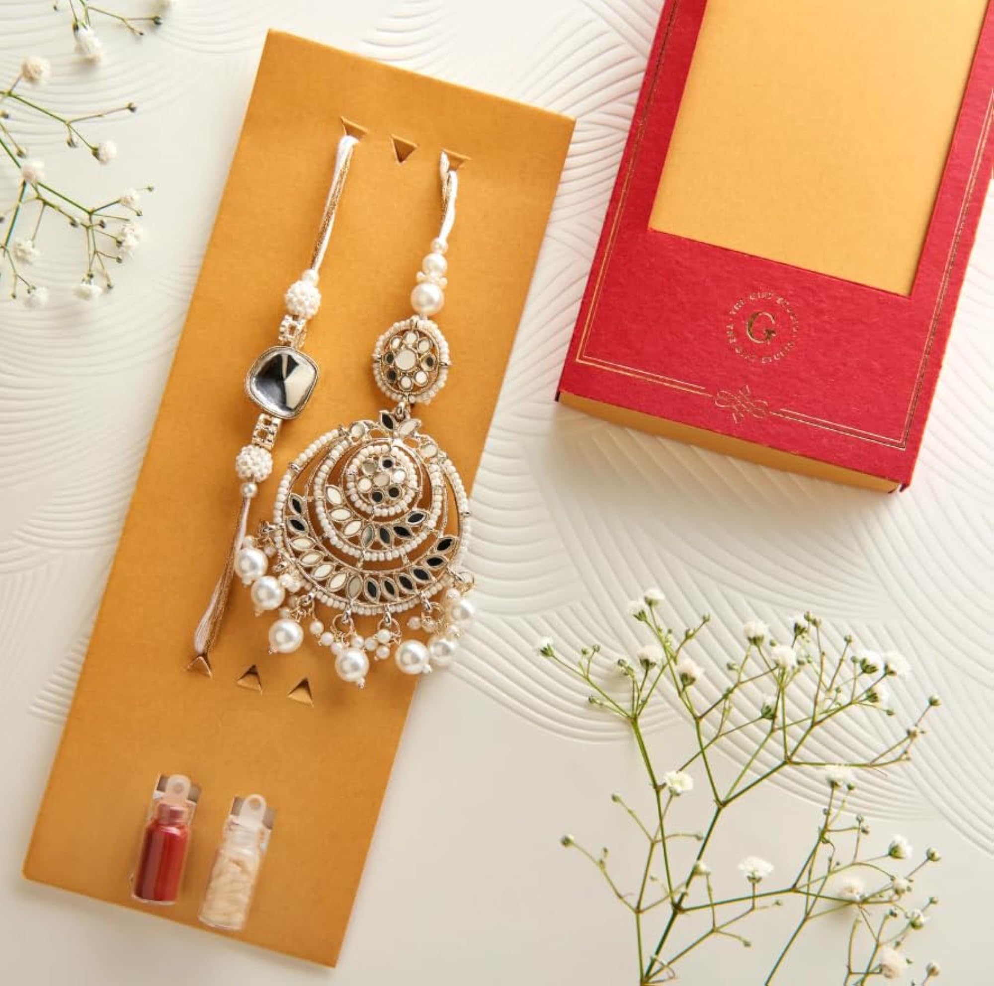 Regal Pearl Bhaiya Bhabhi Rakhi Set