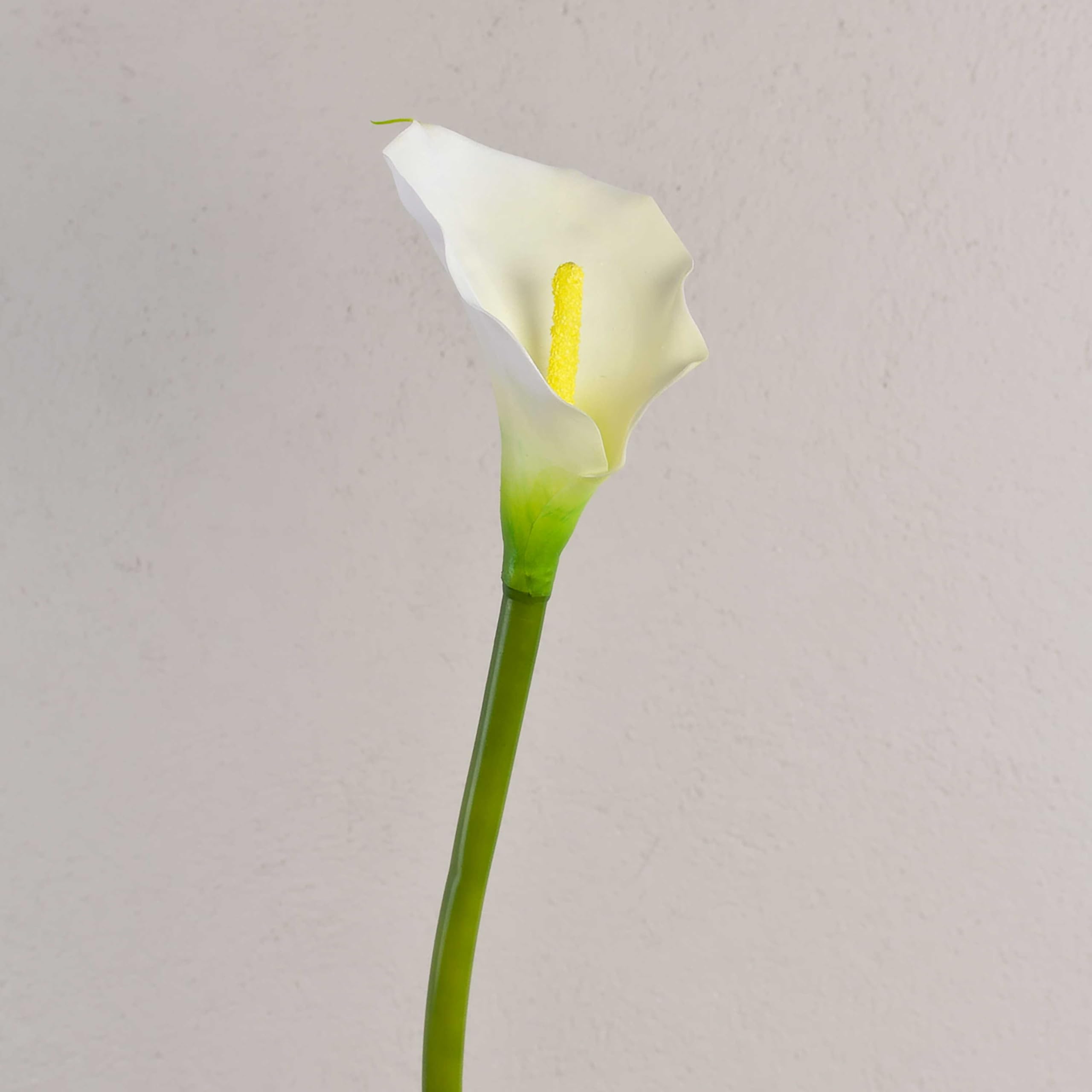 Artplants White .De Artificial Calla, Natural Touch, 2Ft 3", 28"/70Cm, 3.1" X 4.7"/8 X 12Cm - Plastic Flower - Spring Decoration