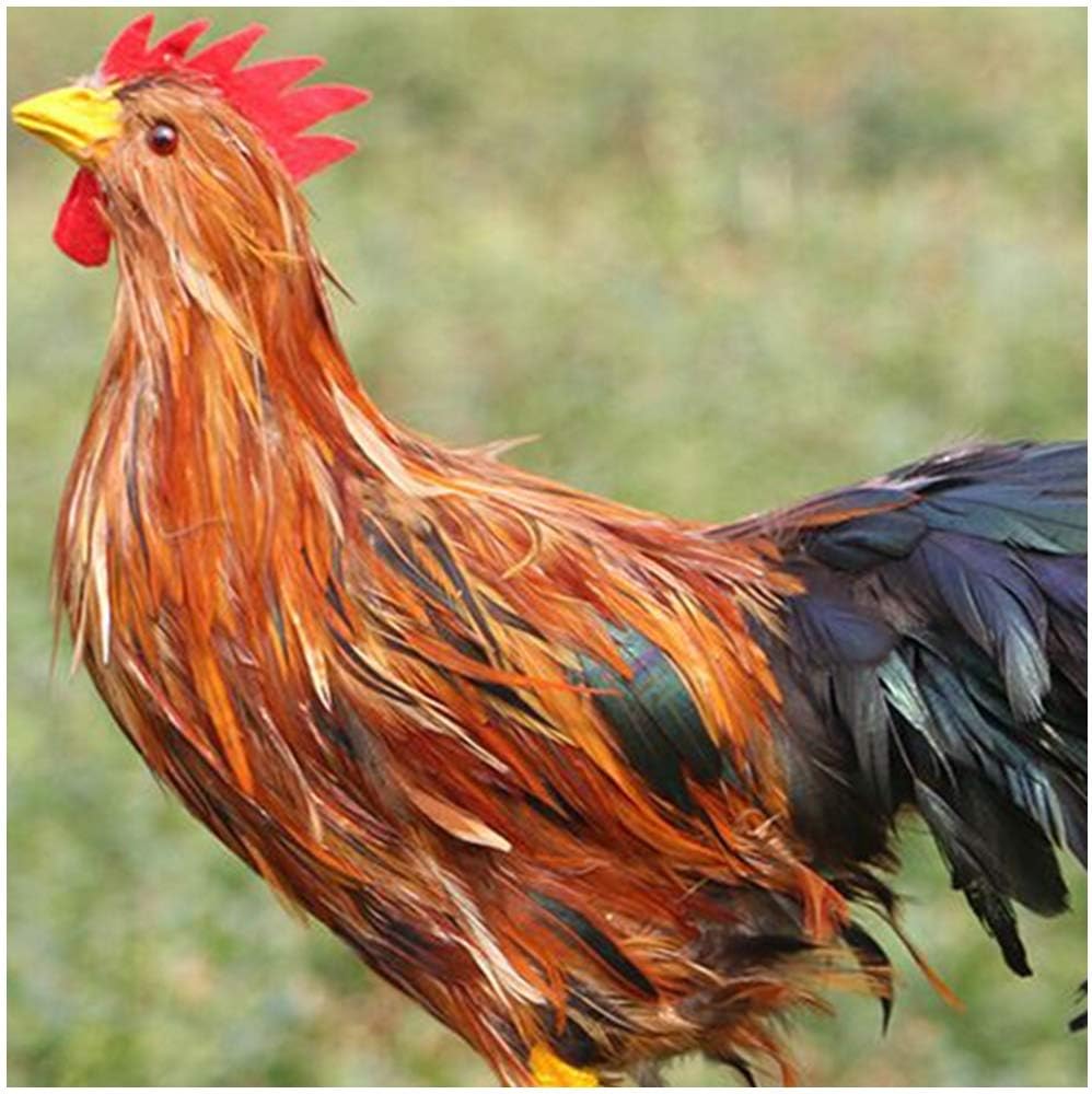 人工羽シミュレーションコックおもちゃ家畜鶏フィギュア家禽動物家の装飾写真撮影の小道具子供のおもちゃギフトグッズ