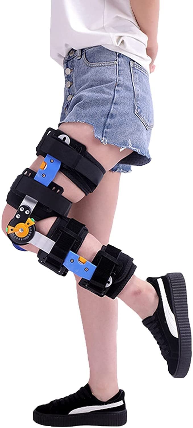NGDFGR Hinged Knee Brace For Meniscus Tear Hinged Knee Brace Rom Knee Support Torn Acl Meniscus Tear Pcl Surgery Recovery Immobilization After Surgery Orthopedic Guard Protecto