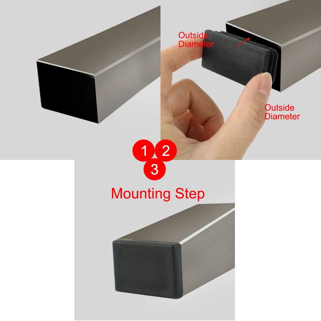 Sourcingmap 50 Supporti Per Fascette Fermacavo In Plastica Nera, 23x16x10mm - Staffe A Sella Per Fissaggio Cavi E Fili