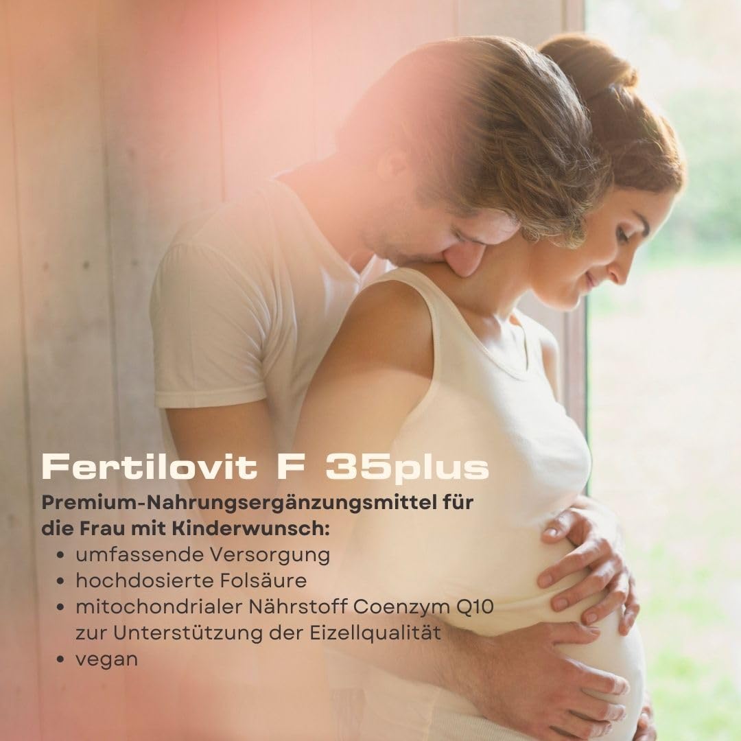 Fertilovit F 35 plus | Premium Kinderwunsch Vitamine mit Coenzym Q10 | ideal bei KIWU-Behandlung & für die Frau ab 35 | vegan | 3-Monatspackung | 90 Kapseln