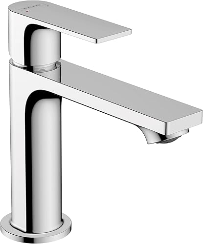 hansgrohe 72557001 Rebris E 110 con desagüe emergente, grifo de baño cromado de 1.2 GPM de un solo agujero