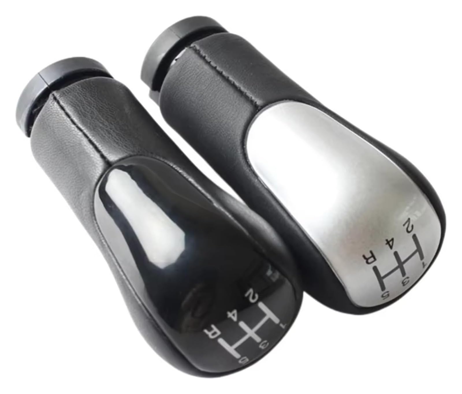 Pomelli Leva Cambio Auto Per Fiesta MK6 Per Connect Per Fusion 2002 2003 2004 2005 2006 2007 2008 Pomello Del Cambio Per Auto Maniglia Cuffia(Silver Pen)