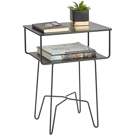Amazon.com: mDesign Steel Metal Modern Industrial Side/End Table ...