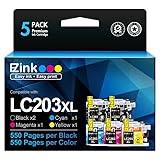 E-Z Ink (TM Compatible Ink Cartridges Replacement for Brother LC203 XL LC203XL LC201 to use with MFC-J480DW MFC-J880DW MFC-J4420DW MFC-J680DW MFC-J885DW (Black, Cyan, Magenta, Yellow, 5 Pack)