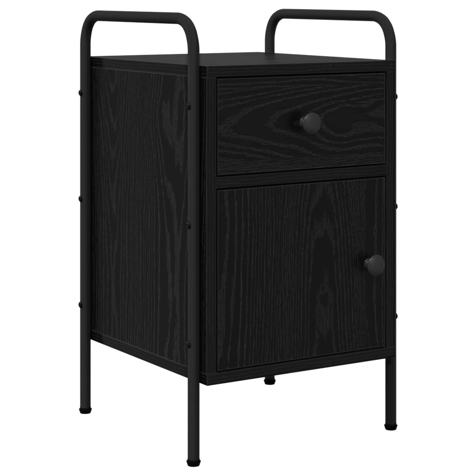 Lot de 2 tables de chevet avec tiroir et porte - 35 x 36,5 x 61