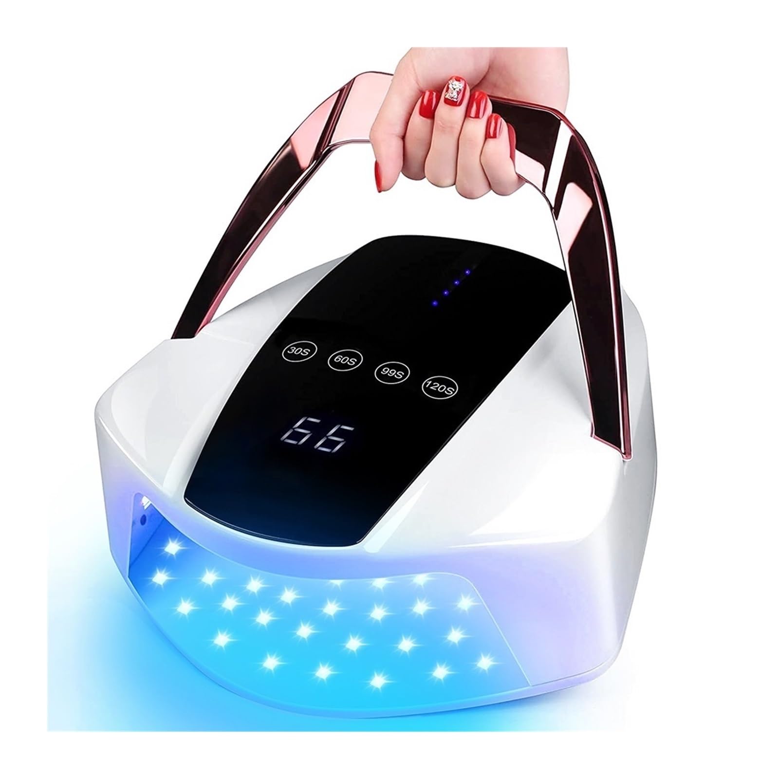 Lampa UV do Paznokci, Lampa LED UV do paznokci 96W Akumulator Profesjonalny Manicure Suszący żelowy lakier do paznokci Lampa utwardzająca Manicure Domowe narzędzia do paznokci,Dla domu i salonu pazno