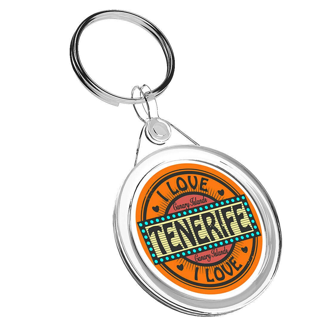 1 x I Love Tenerife Canary - Keyring IR02 Mum Dad Kids Birthday #5515