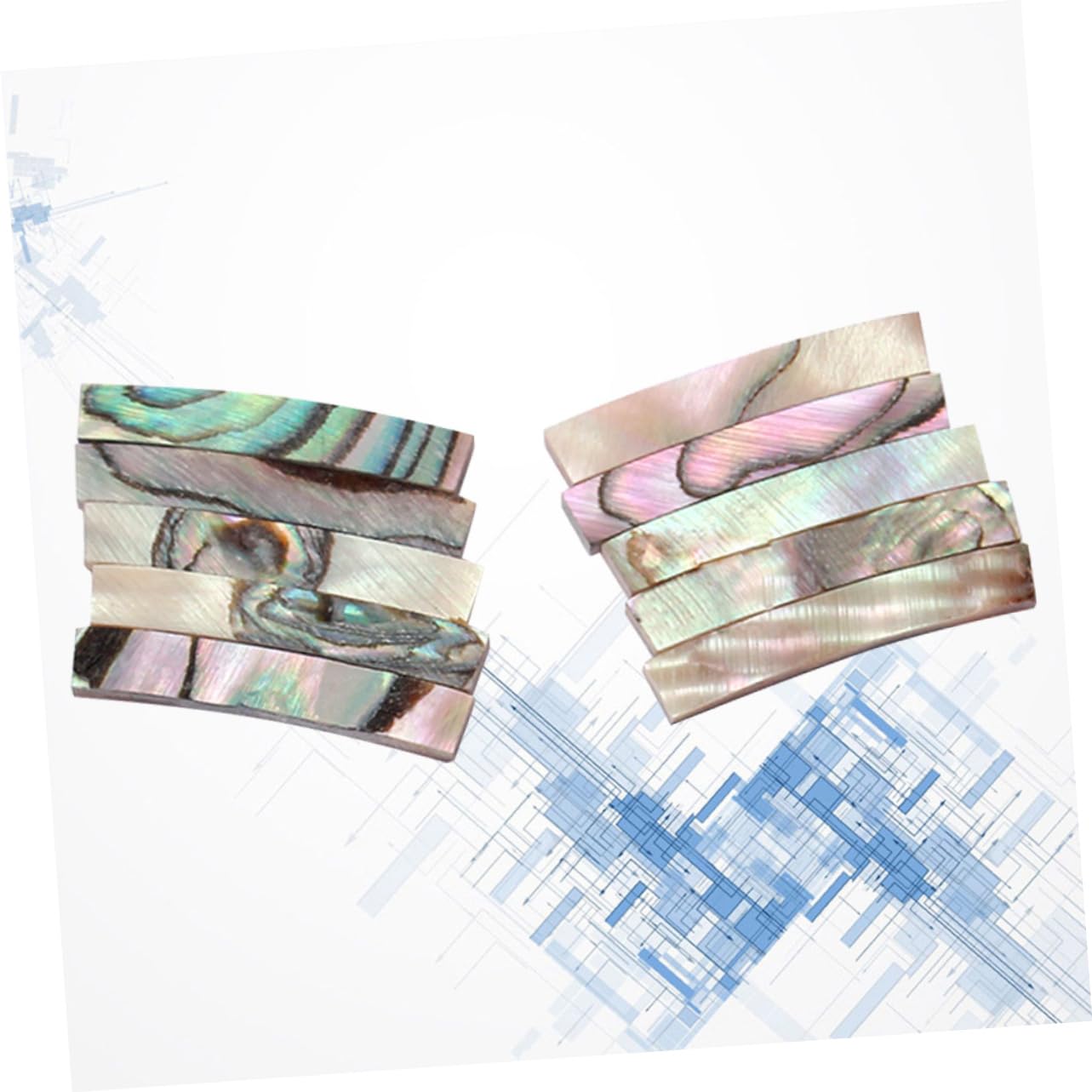 FAVOMOTO 3sets Abalone Shell Ring for Guitar Trim Guitar Maker's Essential Purfling Strip 10pcs*3