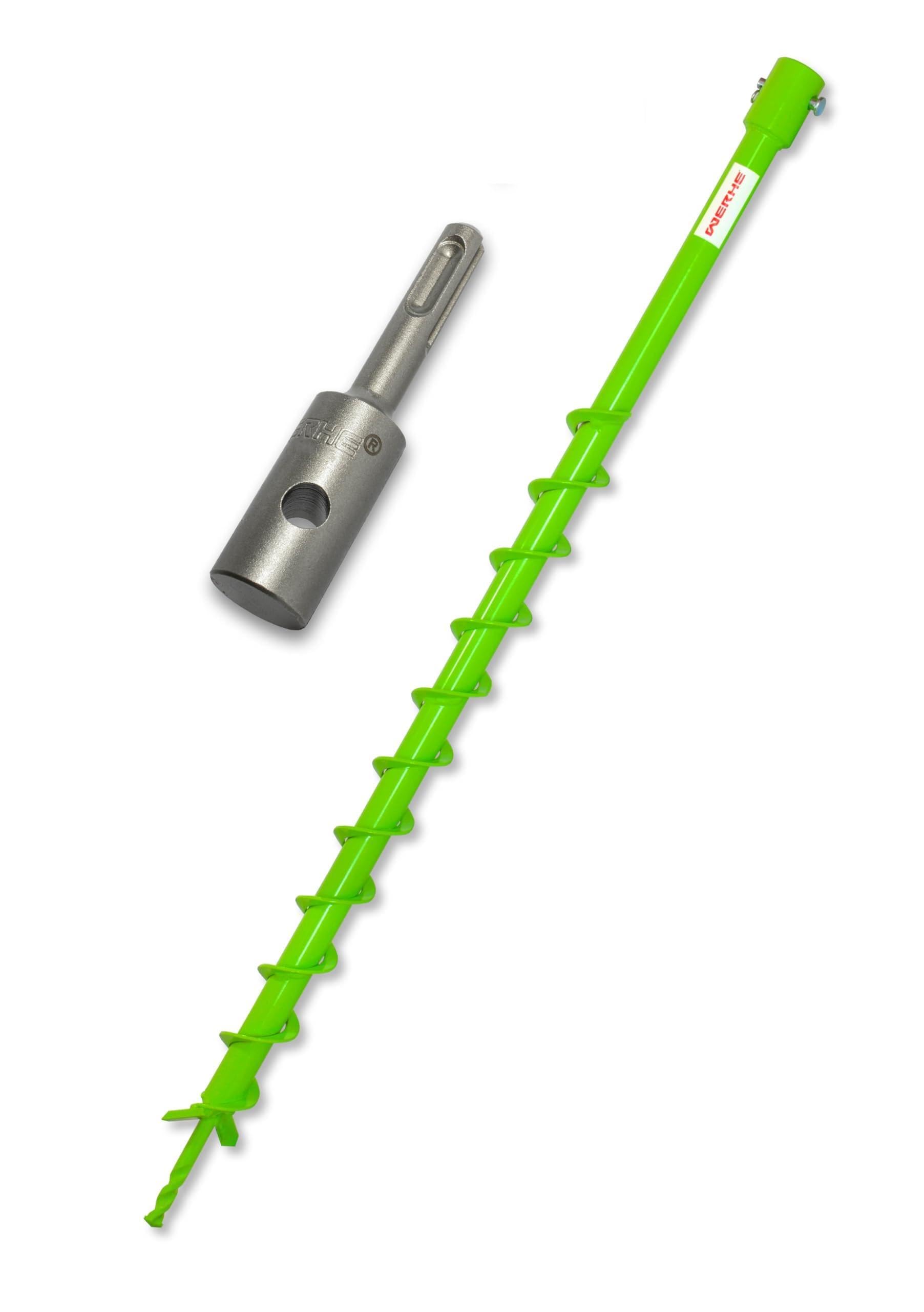 WERHE Taladro de tierra 40 mm SDS Plus broca resistente taladro de pilotes