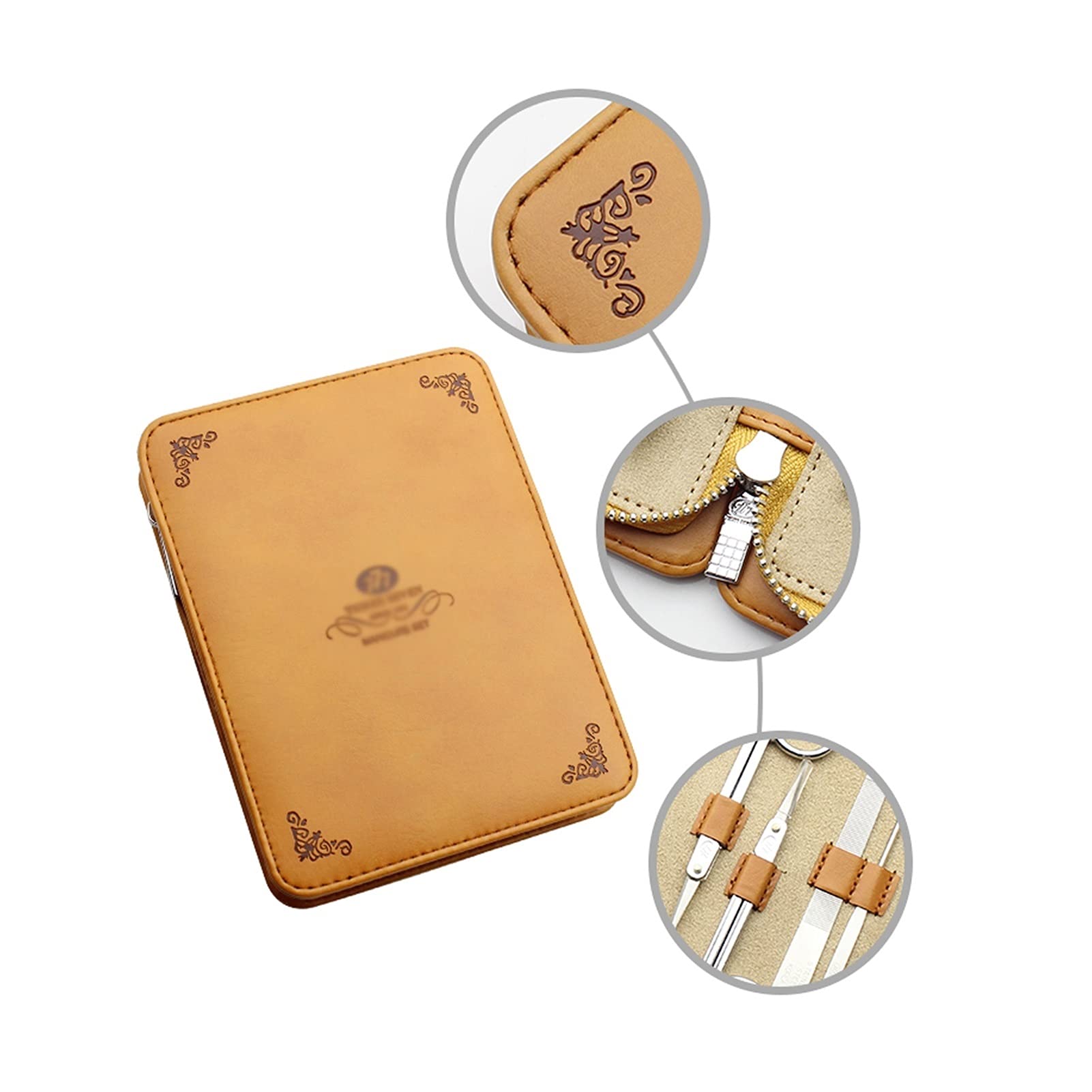 Zestaw do manicure, narzędzia podróżny zestaw do manicure, 10 w 1, ze stali nierdzewnej, z luksusowym etui podróżnym, narzędzia do pielęgnacji paznokci, lekkie i przenośne obcinacze do