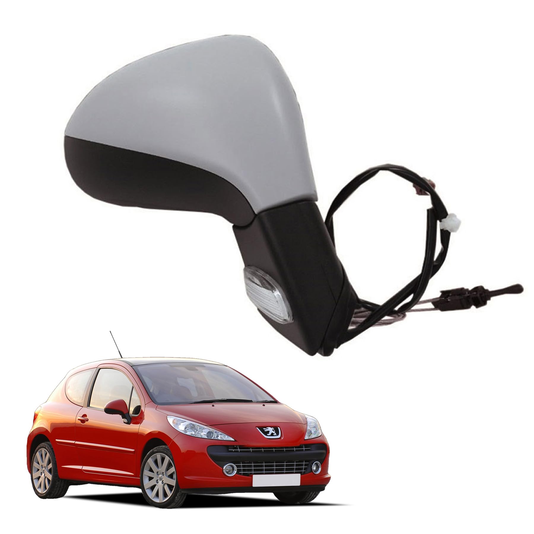 Plaque De Verre Pour Rétroviseur Côté Passager Peugeot 207 (à Partir De 2006) - Pièce De Rechange Certifiée, Référence OEM 8151JF