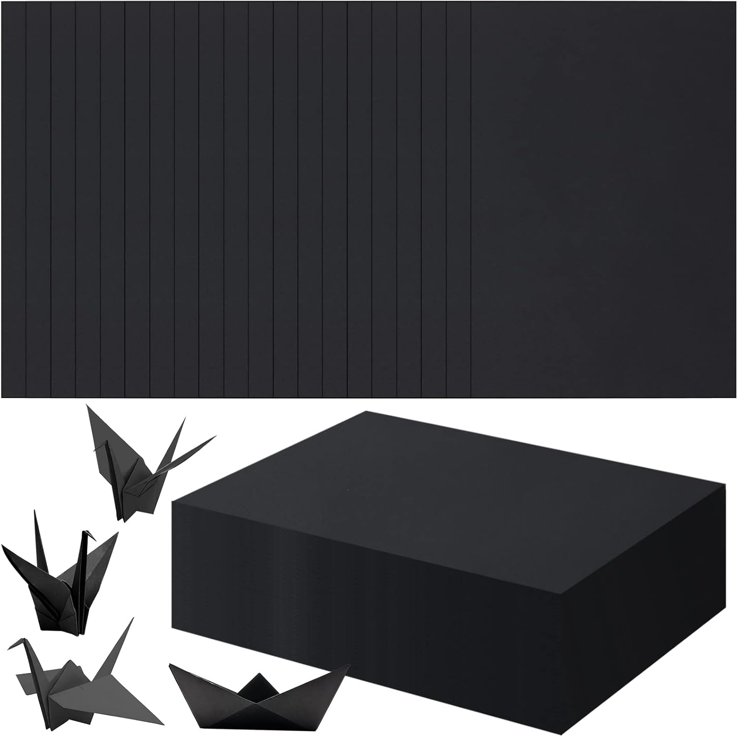 1000 Sheets Black Construction Paper Bulk 9 x 12 Inch