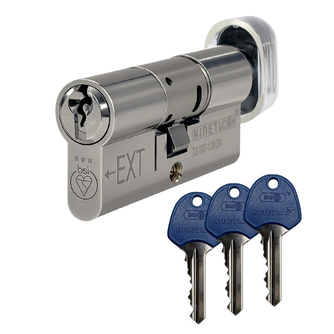 Uap Satin Nickel Ts007 3 Star Euro Cylinder Thumbturn Lock, 35T/35 (70Mm)