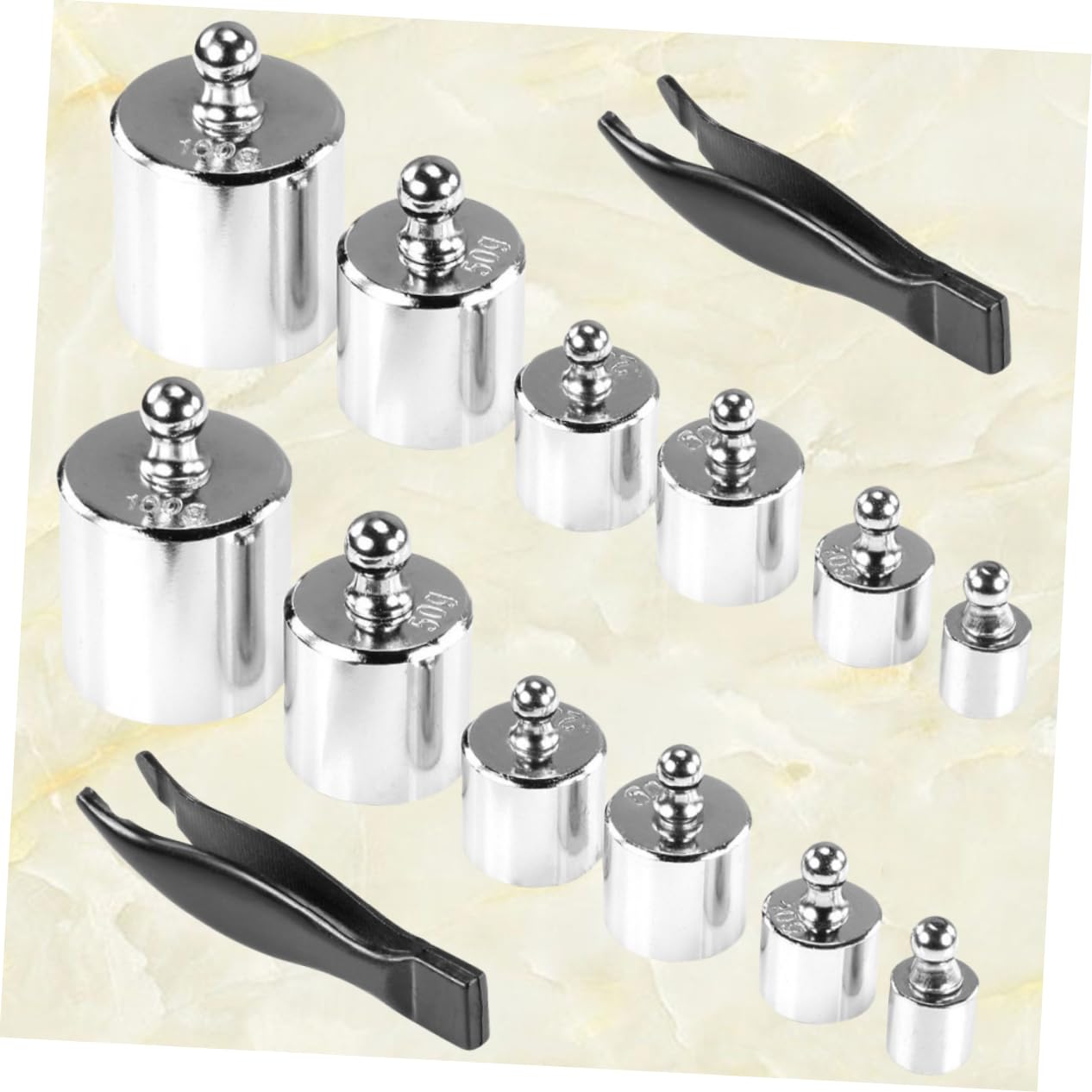 2sets Scale Calibration Weight Set of Precision Steel Milligram Scales Balance Calibration Weights Random Color