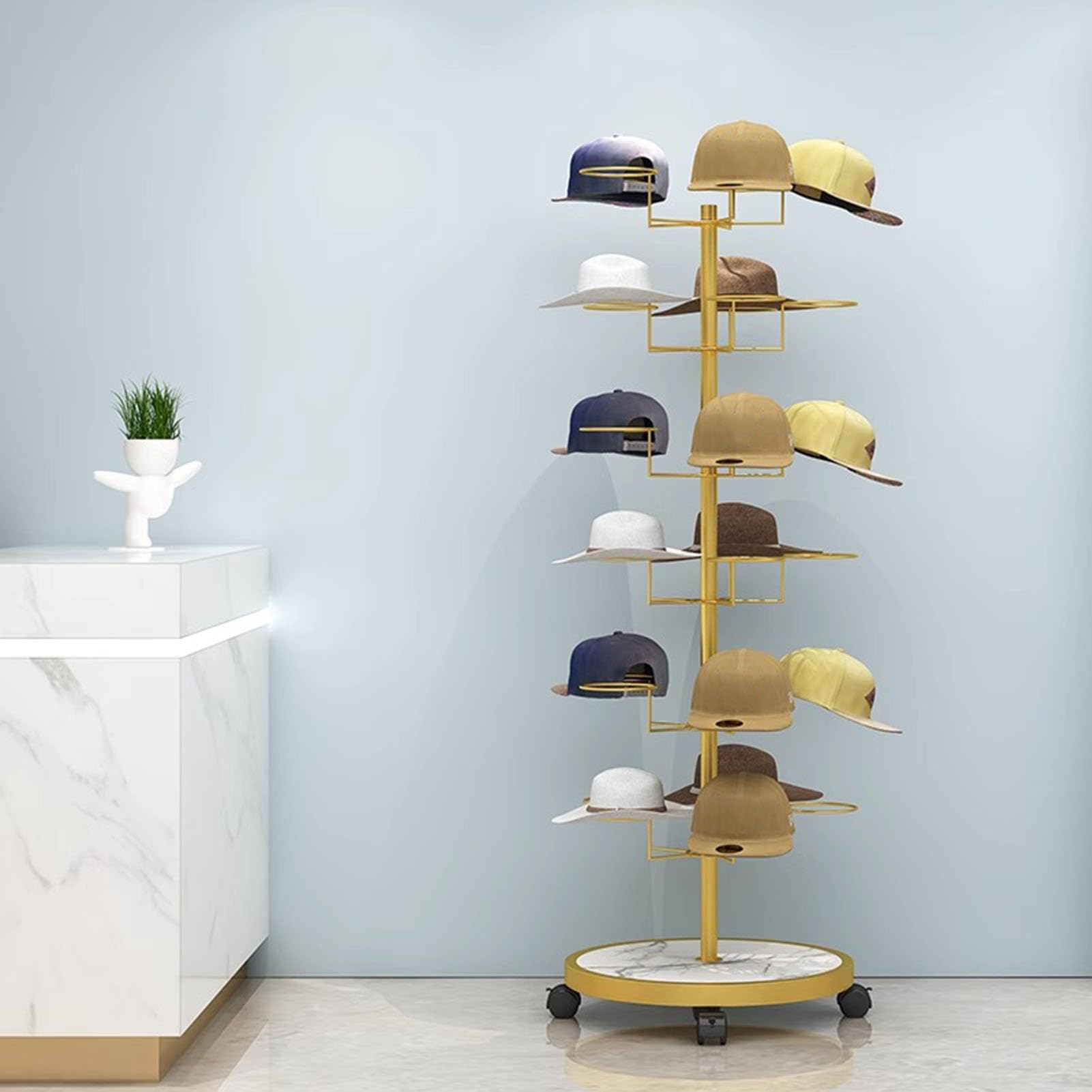 Présentoir à chapeaux pour rangement de casquette et chapeau de cowboy