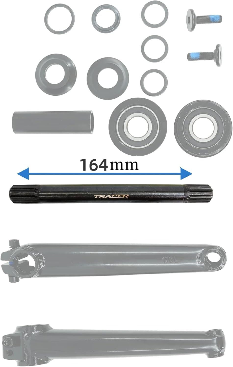 Amazon.com : MICARGI BMX 3pc Crank Set,Single Speed Bike Crankset