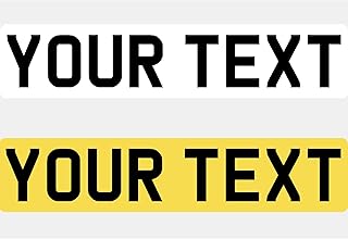 Personalised Standard UK Number Acrylic Plate & Stickers - C