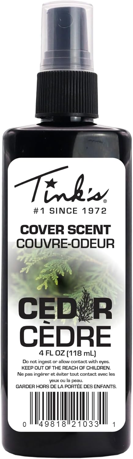 Tink's Cedar Cover Scent (4 oz spray bottle) | Hunting Accessory | Cover Scent for Concealment when Hunting