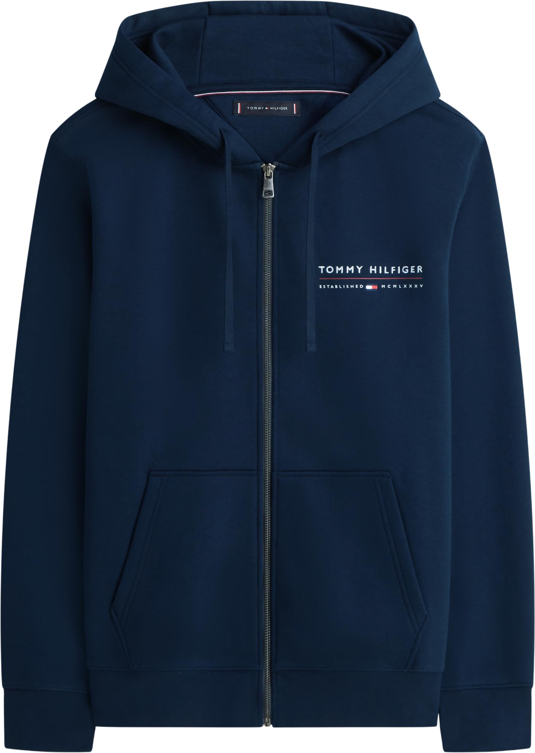 Tommy Hilfiger Herren Kapuzenpullover mit durchgehendem Reißverschluss