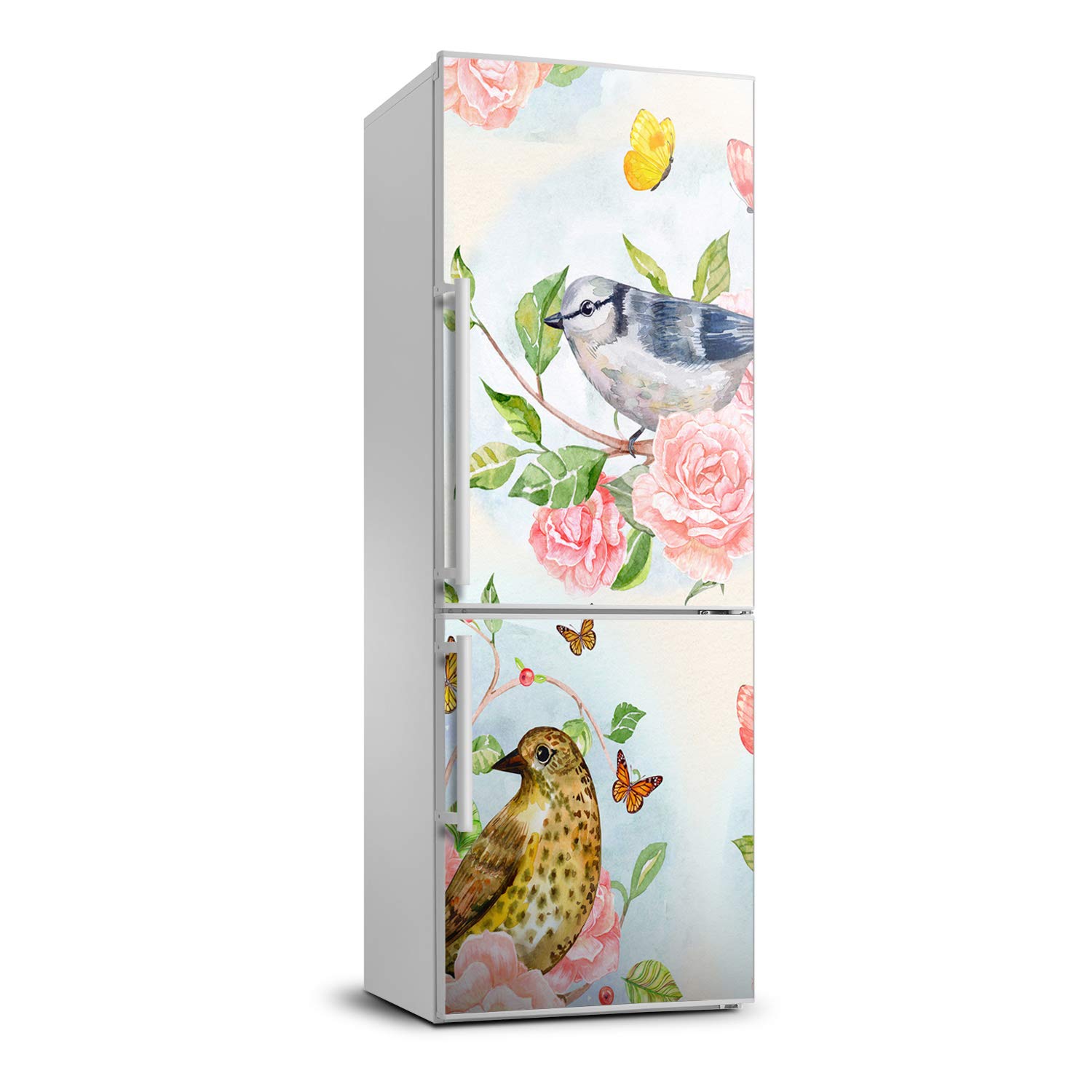 Autocollant frigo Tulup poétique : sticker floral pour créer une atmosphère douce dans votre maison