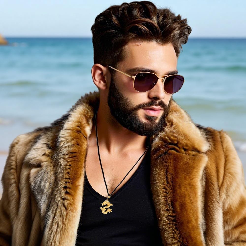 Dragon Necklace for Men Women Gold Pendant Symbolize Strength and Wealth Unique Dragon Jewelry Spiritual Gifts Adjustable - Image 5