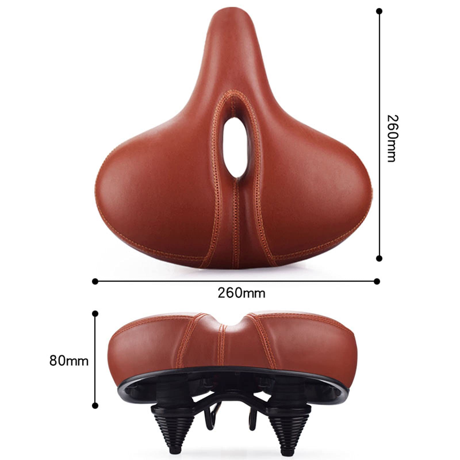 Selle Velo Ultra Confortable, Selle Gel Ergonomique Imperméable et Respirante Selle Vélo Gel à Design Creux Respirant,Coussin de vélo Large et Souple, pour Bicyclette/VTT/Vélo de Route,Silica Gel,A