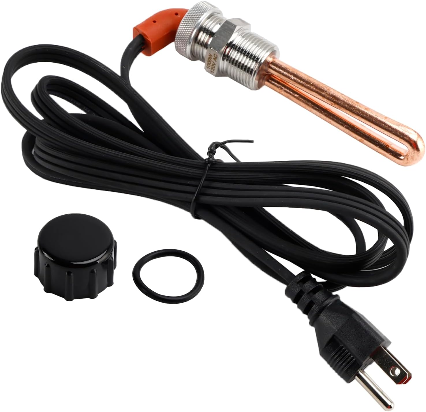 F7TZ-6A051-AA Engine Block Heater 120V 1000W Fit for Ford F250/350/450/550 7.3L Diesel Trucks 97-03, Excursions & Ford E-Series 7.3L Diesel Vans 97-03
