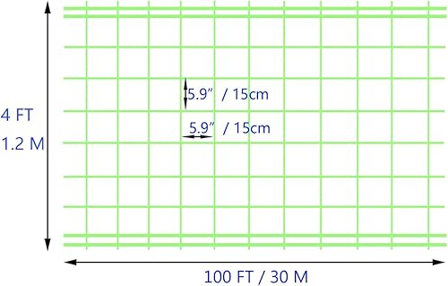 Miniatura 2 de HHTHH Red de enrejado verde de 5.5 x 200 pies, red de enrejado de jardín resistente, red de soporte de plantas de polipropileno para escalar