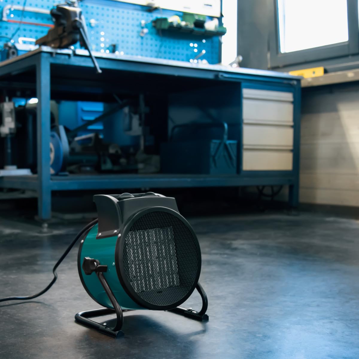VONROC Termoventilatore elettrico 3000W. Riscaldatore per interno con modalità di ventilazione. 3 impostazioni