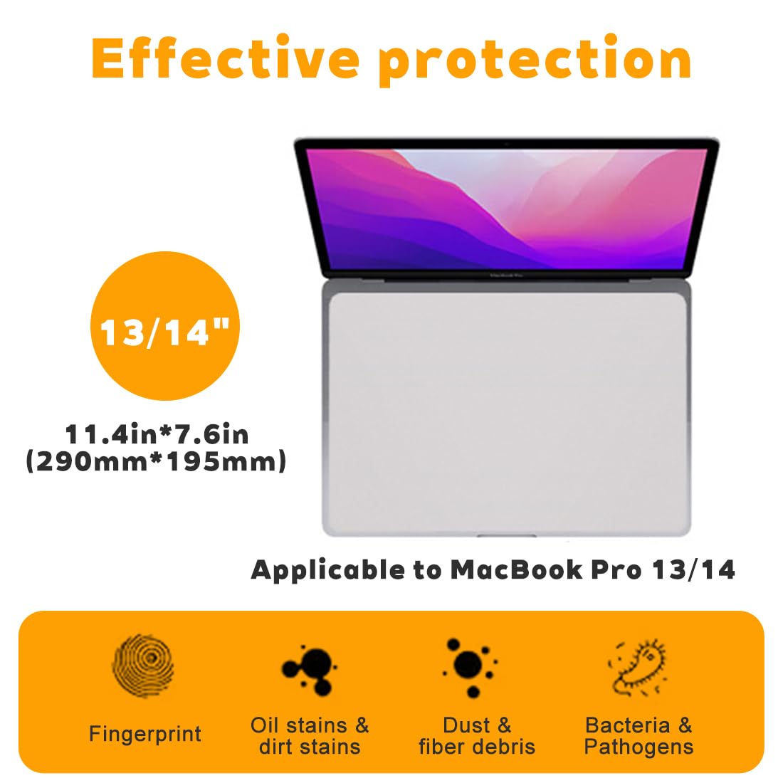 Copri Tastiera per MacBook Air 13 m3,Protezione della Tastiera dello Schermo Panni per MacBook PRO da 13 e 14 Pollici