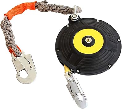 Fall Arrest Protection Retractable Lanyard,Self Retracting Lifeline Cable,Safety Industrial Equipment with Rebar Hook,Better Protect Personal Safety for Working at Height,Load 150KG,3m