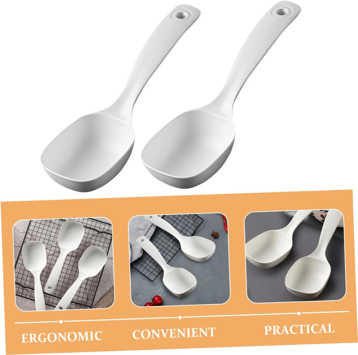 YARNOW 4pcs Long Handle Soup Ladles Large Serving Spoons Multipurpose Cooking Ladle Set for Kitchen and Canteen Use