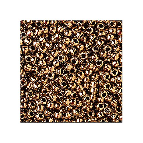 10 g TOHO Round Seed Beads Rocailles, Size 8/0, Bronze (# 221), Japan, Glass — image 1