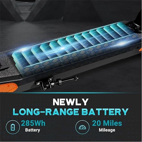 Miniatura 3 de Caroma Electric Scooter for Adults, 630W819W Peak Motor, 25 Miles Range & 20 Mph Max Speed, 48V Battery, 10" Solid Tires, Foldable Commuter