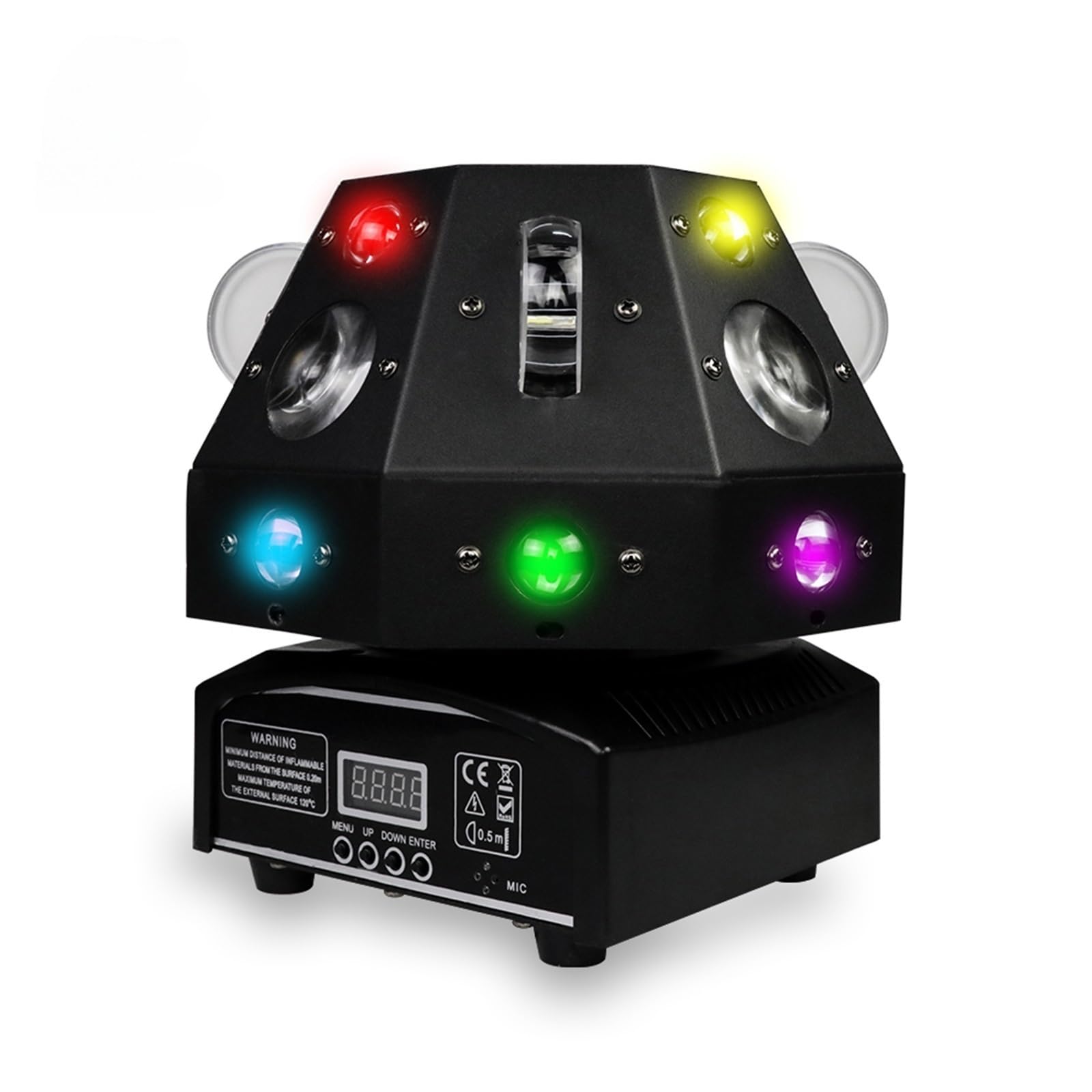 EDEDE Strobo Discoteca, Alien 4 in 1 RGBWY LED Moving Head Beam Point Rainbow Green DJ Disco Party Dance Wedding Bar Stage Lighting Effect per Feste da Ballo DJ di Compleanno Karaoke