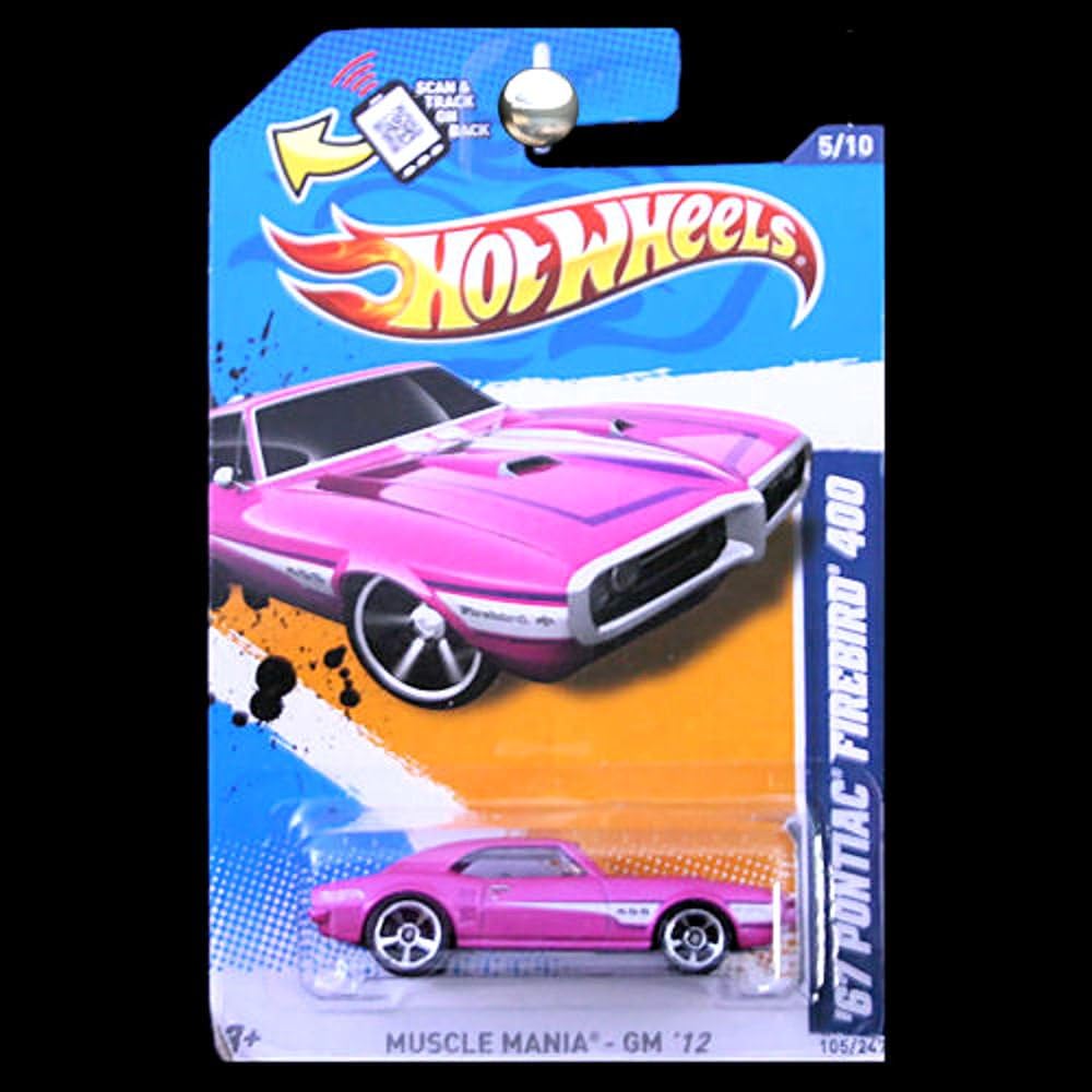 Hot Wheels 2012-105 Muscle Mania - GM '12 '67 Pontiac Firebird 400 PINK 1:64 Scale