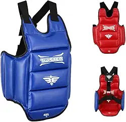 Twister Karate, Taekwondo Protetor de Tórax Reversível para Karate Taekwondo Boxing Muay Thai (Vermelho/Azul), RED/BLUE, XTRA SMALL