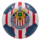 Voit Club Guadalajara Official Merchandise, Size 5 Soccer Ball, Machine-Stitched for Durability, Recreational Use, Perfect for Chivas Fans, Red, Blue & White Color, Ideal for Grass Surfaces, S100