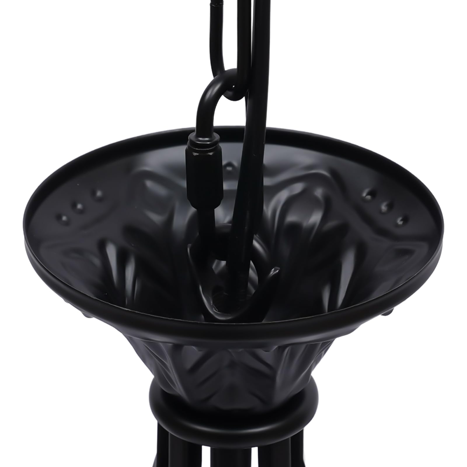 5 Flammig Vintage Hänge Leuchte, Kronleuchter Schwarz, Decken Beleuchtung Licht, Deckenlampe, Wohnzimmer Lampen E14, Retro Deckenbeleuchtung, Antik Leuchte