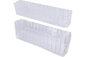 10 Pcs Clear Plastic Planter Liners for Indoor and Outdoor Windowsill Decor